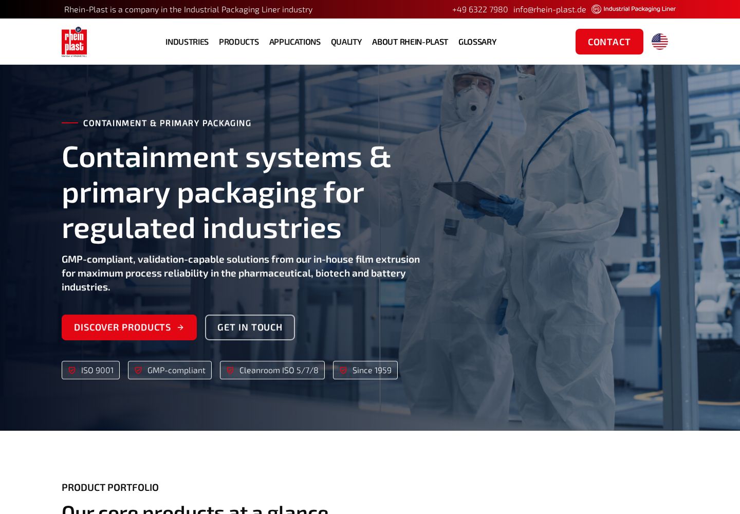 Rhein-Plast website homepage